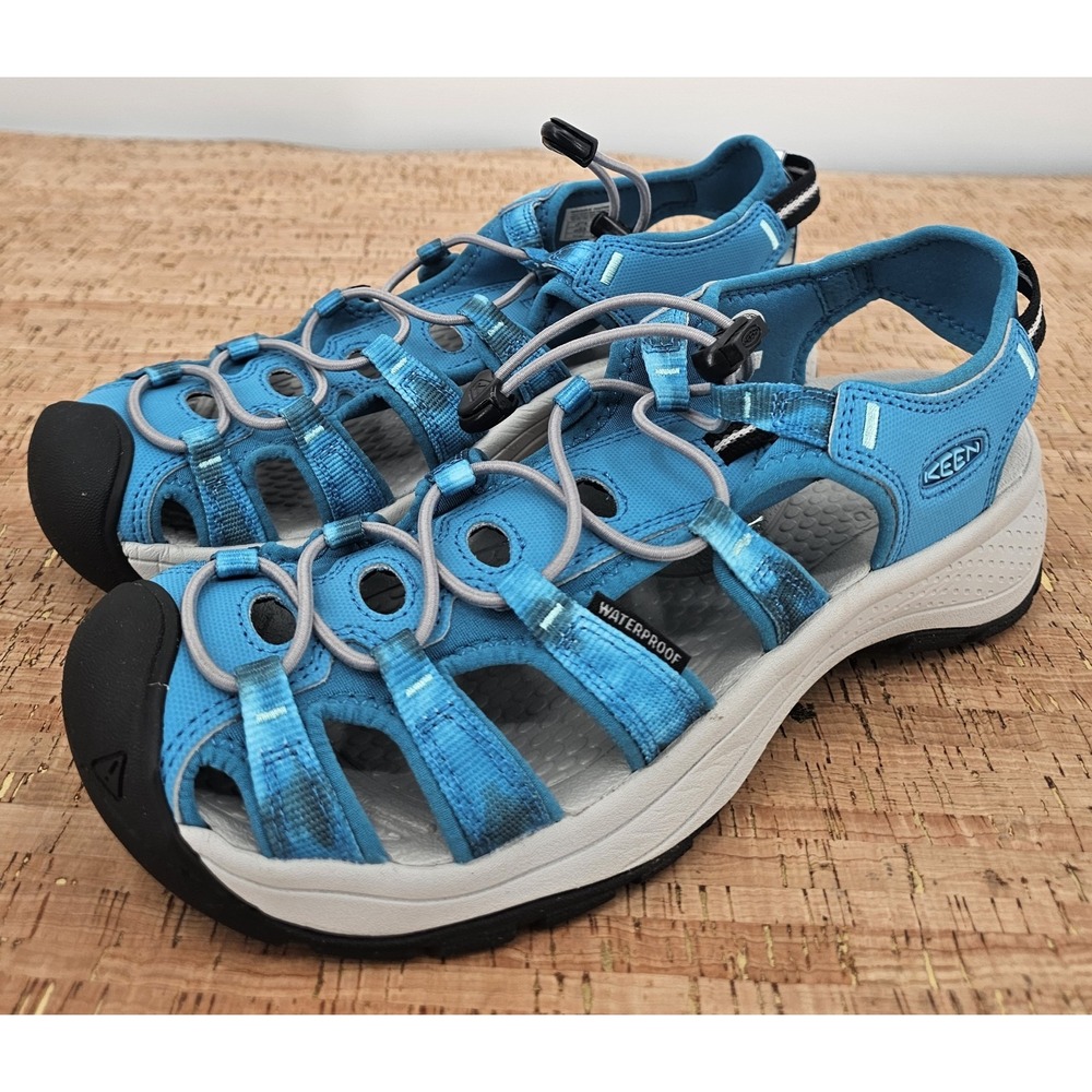 Keen Astoria West Sandal Womens 8.5 Sea Moss Tie Dye Fisherman Bungee Lock